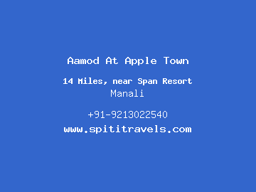 Aamod At Apple Town, Manali