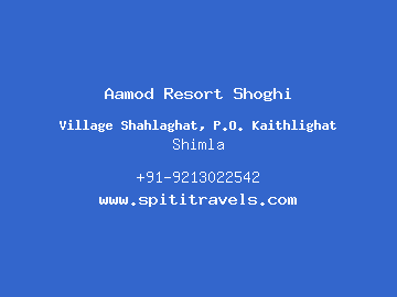 Aamod Resort Shoghi, Shimla
