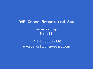 AHR Grace Resort And Spa, Manali