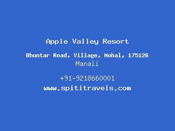 Apple Valley Resort, Manali