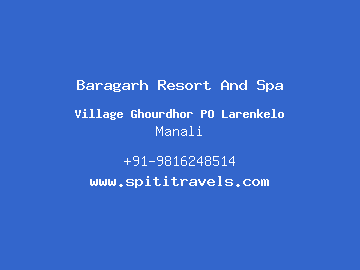 Baragarh Resort And Spa, Manali