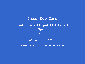 Bhaga Eco Camp, Manali