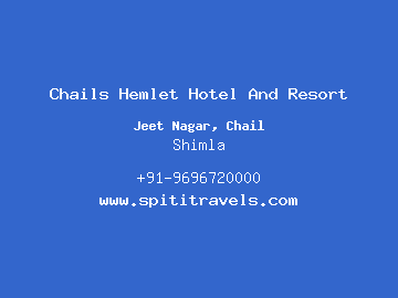 Chails Hemlet Hotel And Resort, Shimla