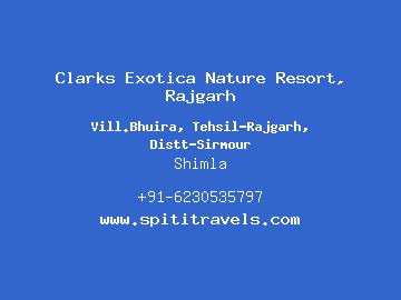 Clarks Exotica Nature Resort, Rajgarh, Shimla