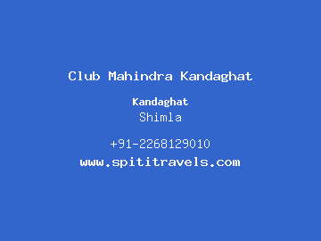 Club Mahindra Kandaghat, Shimla