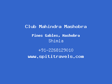 Club Mahindra Mashobra, Shimla