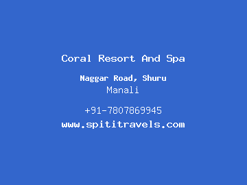 Coral Resort And Spa, Manali