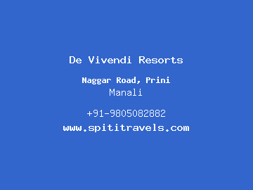De Vivendi Resorts, Manali