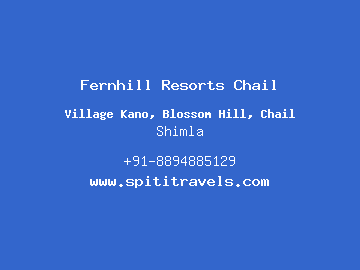 Fernhill Resorts Chail, Shimla