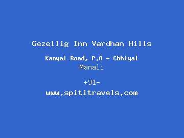 Gezellig Inn Vardhan Hills, Manali