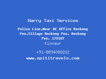 Harry Taxi Services, Kinnaur
