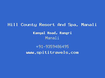 Hill County Resort And Spa, Manali, Manali