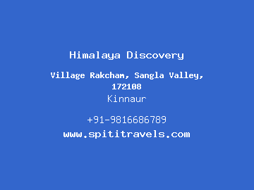 Himalaya Discovery, Kinnaur