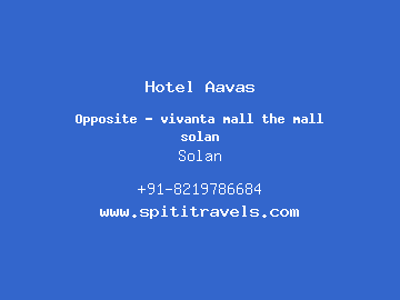Hotel Aavas, Solan