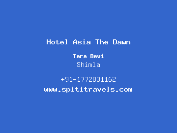 Hotel Asia The Dawn, Shimla