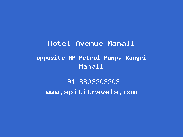 Hotel Avenue Manali, Manali