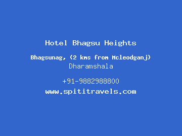 Hotel Bhagsu Heights, Dharamshala