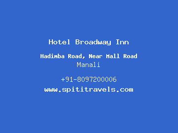 Hotel Broadway Inn, Manali