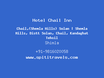 Hotel Chail Inn, Shimla