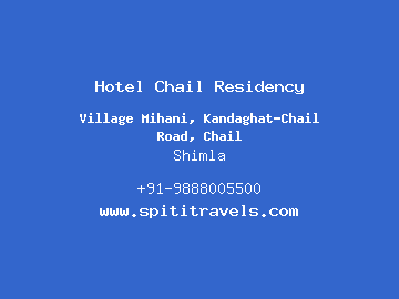 Hotel Chail Residency, Shimla