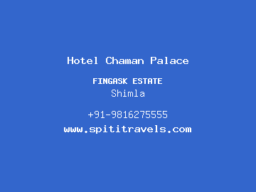 Hotel Chaman Palace, Shimla