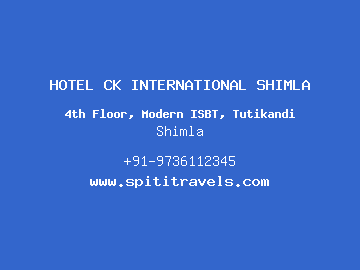HOTEL CK INTERNATIONAL SHIMLA, Shimla