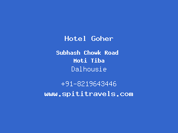 Hotel Goher, Dalhousie