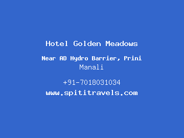 Hotel Golden Meadows, Manali
