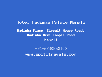 Hotel Hadimba Palace Manali, Manali