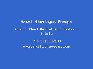 Hotel Himalayan Escape, Shimla