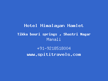 Hotel Himalayan Hamlet, Manali