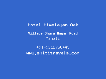 Hotel Himalayan Oak, Manali