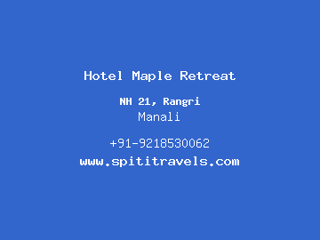 Hotel Maple Retreat, Manali