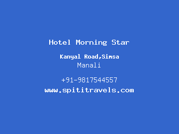 Hotel Morning Star, Manali
