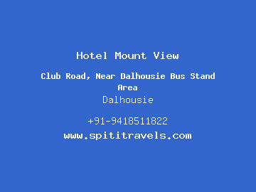 Hotel Mount View, Dalhousie