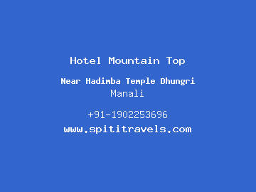 Hotel Mountain Top, Manali