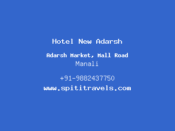 Hotel New Adarsh, Manali