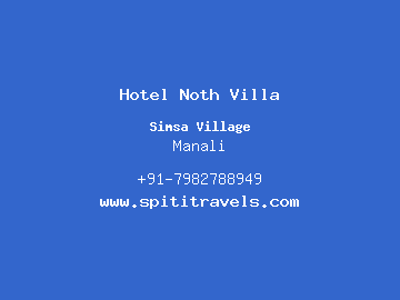 Hotel Noth Villa, Manali