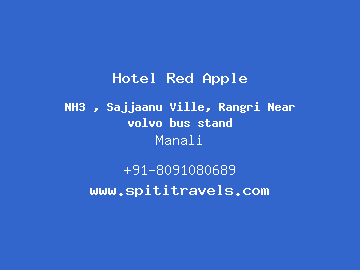 Hotel Red Apple, Manali