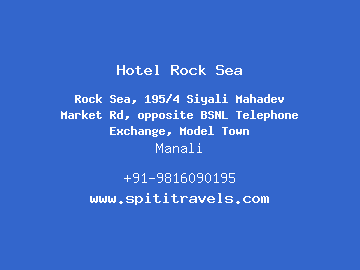 Hotel Rock Sea, Manali