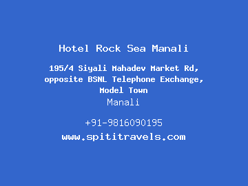 Hotel Rock Sea Manali, Manali