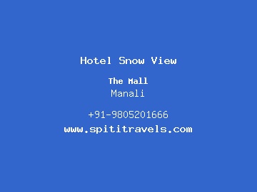 Hotel Snow View, Manali