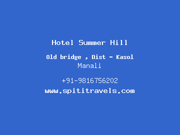 Hotel Summer Hill, Manali