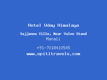 Hotel Uday Himalaya, Manali