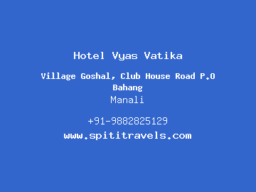 Hotel Vyas Vatika, Manali