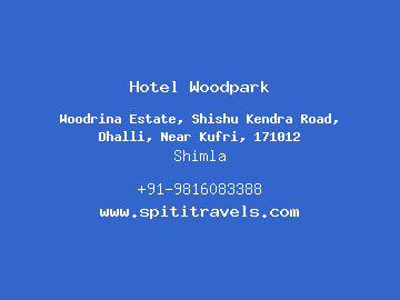 Hotel Woodpark, Shimla