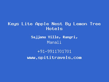 Keys Lite Apple Nest By Lemon Tree Hotels, Manali