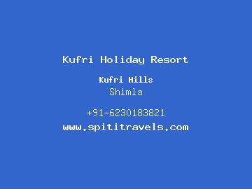 Kufri Holiday Resort, Shimla