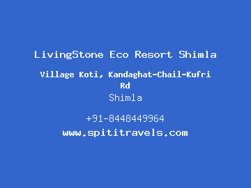 LivingStone Eco Resort Shimla, Shimla