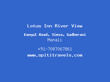 Lotus Inn River View, Manali